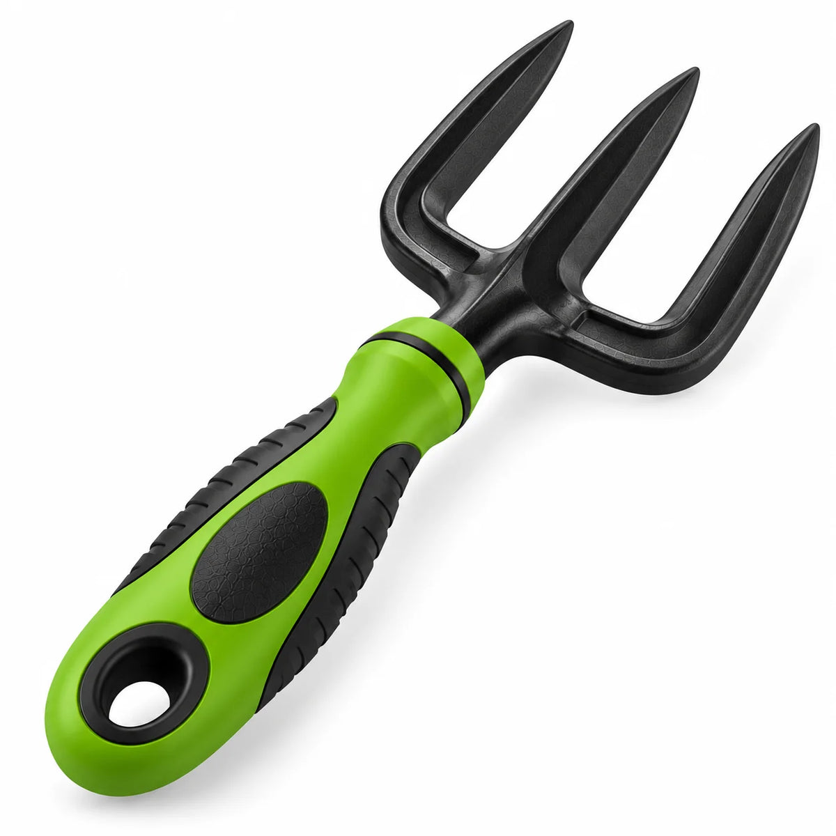 Floranza Garden Hand Fork with Green Grip Handle