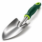 Floranza Garden Hand Trowel with Pointed Metal Scoop and Dark Green Grip Handle