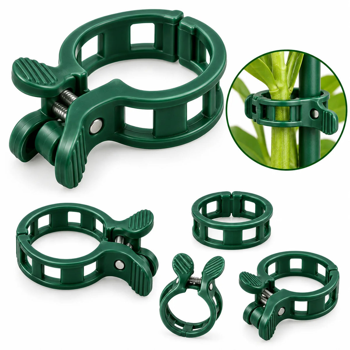 Floranza Green Plant Support Clips in Assorted Sizes