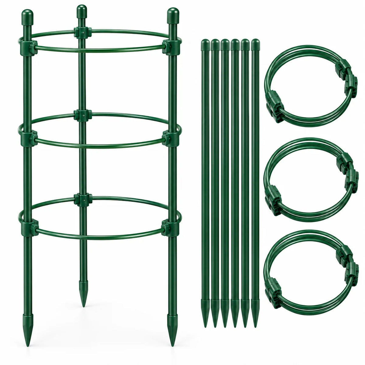 Floranza Plant Support Stakes with Ring Supports