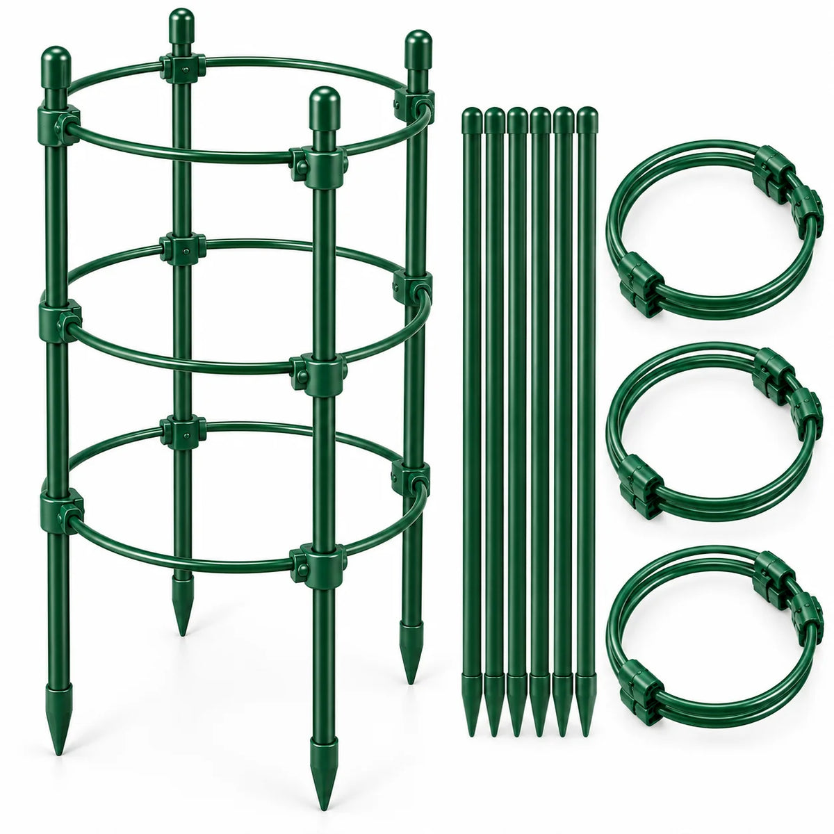 Floranza Plant Support Stakes with Ring Supports